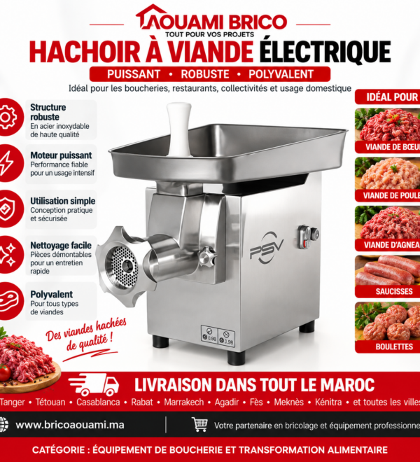 Hachoir à Viande Professionnel PSV – 600 kg/h