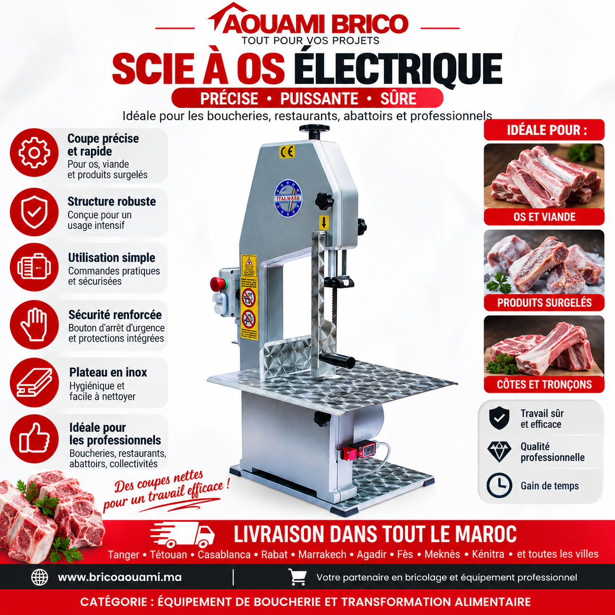 Scie à Os Professionnelle 184 – Inox ou Bronze