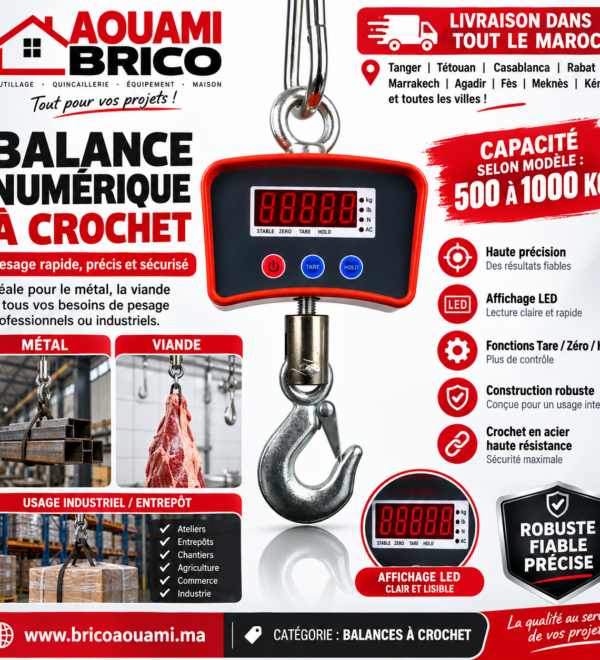 Balance Numérique à Crochet – 500 kg A 1000 kg