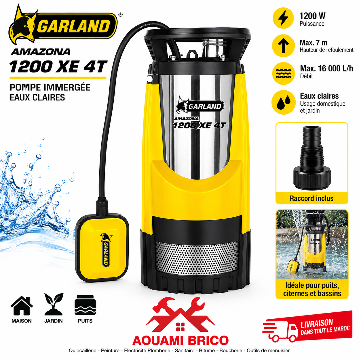 Pompe Immergée GARLAND pour Eaux Sales