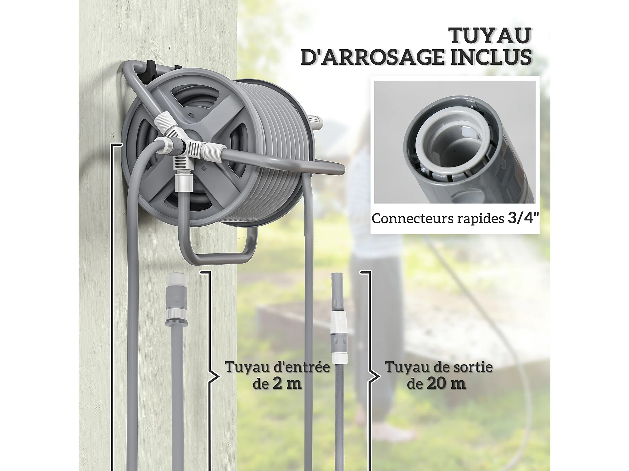 Dévidoir sur pied ou mural – Image 2