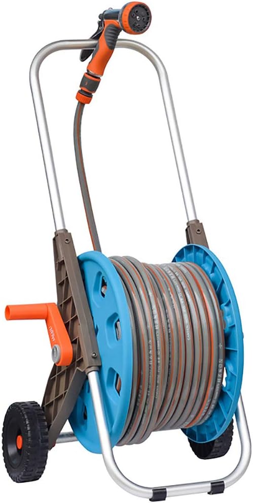 Dévidoir de jardin avec tuyau d’arrosage – structure métal – Image 2