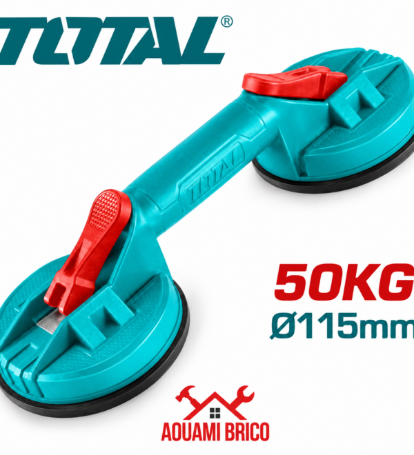 Ventouse Double TOTAL pour Vitres – Capacité 50 kg
