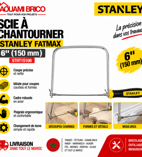 Scie à Chantourner Stanley FATMAX STHT15106 – Lame 165 mm, 15 TPI