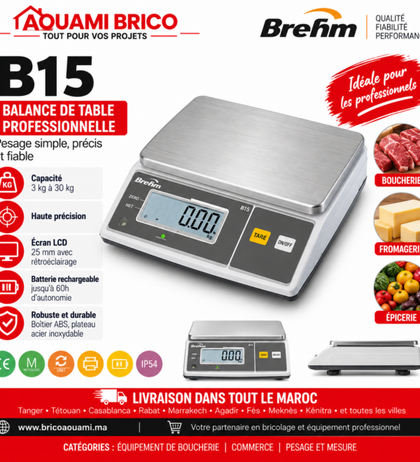 Balance Électronique BREHM B15 – 3 à 30 kg