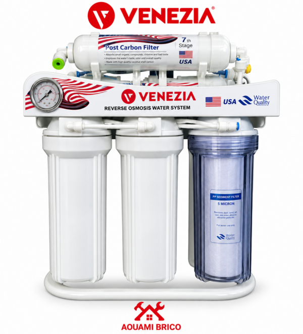 Filtre à eau VENEZIA par osmose inverse – Système de purification d’eau multi-étapes