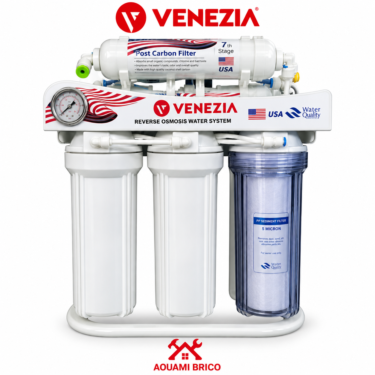 Filtre à eau VENEZIA par osmose inverse – Système de purification d’eau multi-étapes