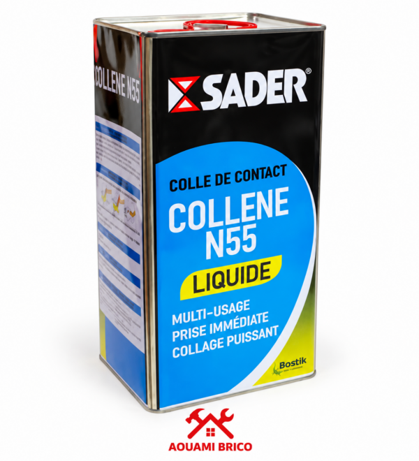 Colle de contact SADER COLLENE N55 5 L – Colle liquide multi-usage à prise immédiate