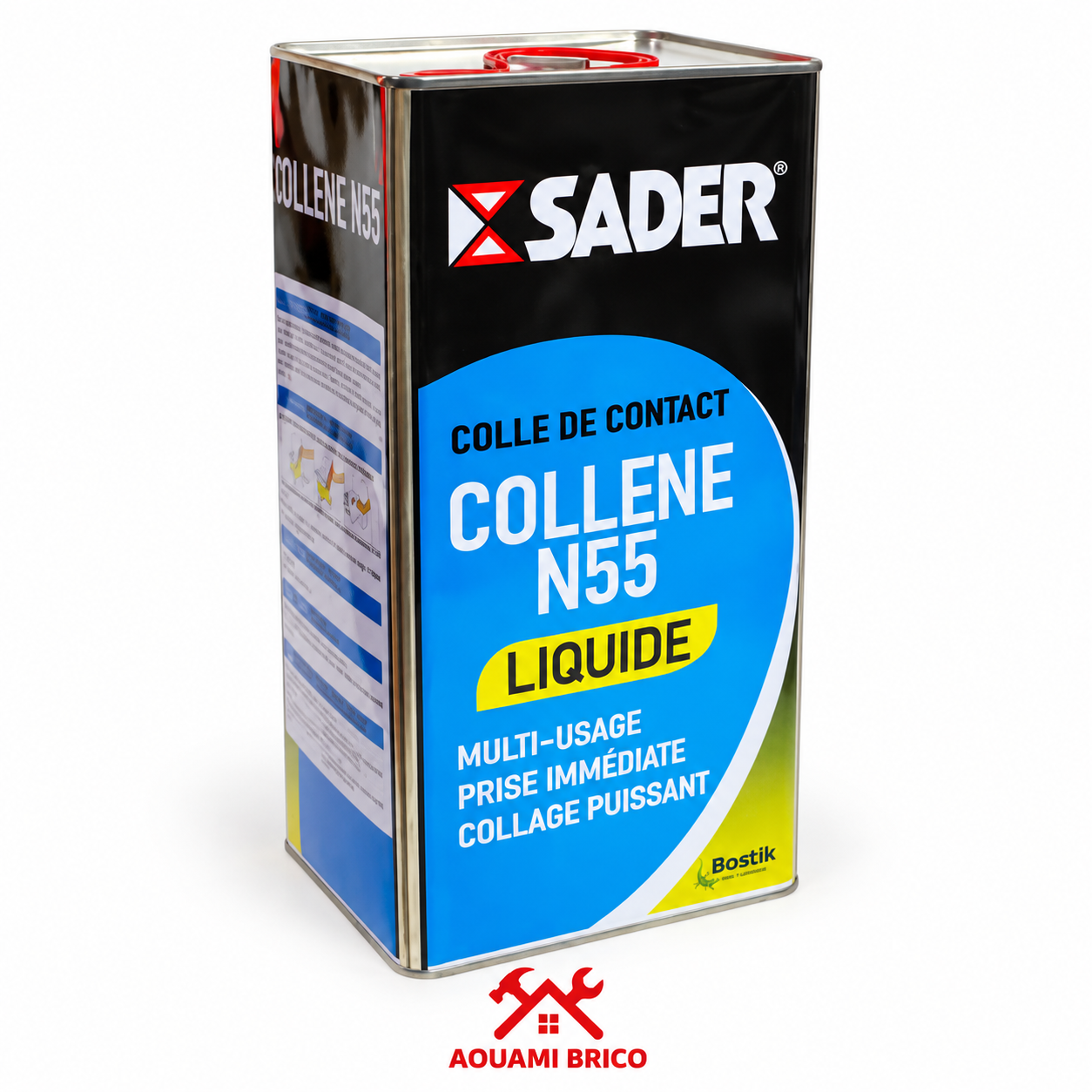 Colle de contact SADER COLLENE N55 5 L – Colle liquide multi-usage à prise immédiate