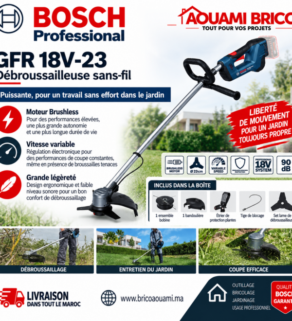 Débroussailleuse Sans Fil Bosch Professional GFR 18V-23 – Brushless 18V