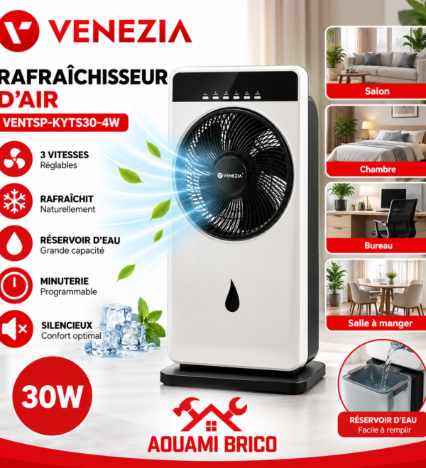 Ventilateur Rafraîchisseur d’Air VENEZIA avec Brumisation