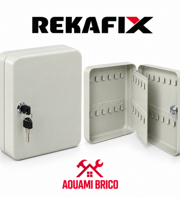 Boîte à Clés Murale REKAFIX en Acier 250 × 180 × 75 mm avec Serrure