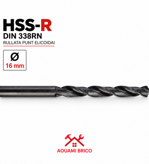 Foret hélicoïdal HSS-R 16 mm DIN 338 RN – Foret métal professionnel