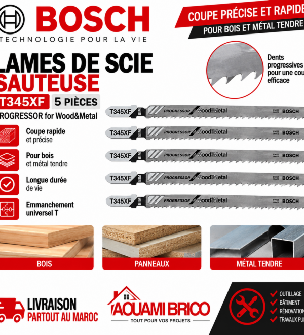Lames de Scie Sauteuse Bosch T 144 D Speed for Wood – HCS 100 mm, Pack 5 Pièces