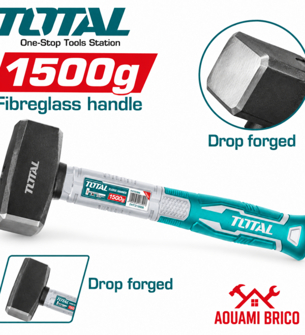Massette TOTAL 1500 g avec Manche Fibre de Verre TPR