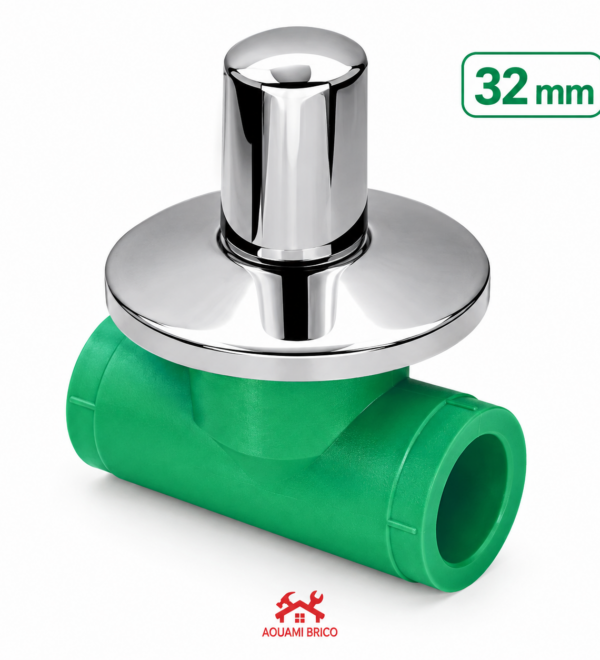 Robinet d’arrêt encastré 32 mm – Vanne de coupure pour installation plomberie