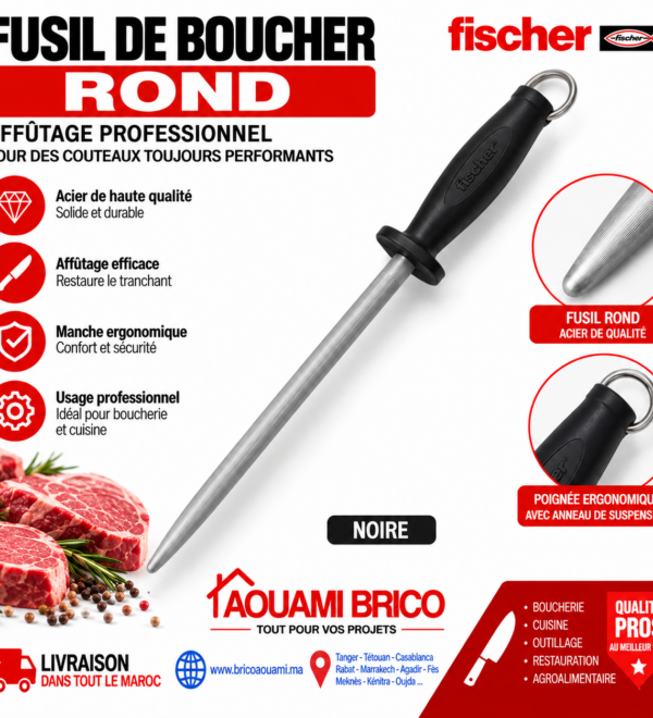 Fusil de Boucher Rond Fischer – Manche Noir Professionnel