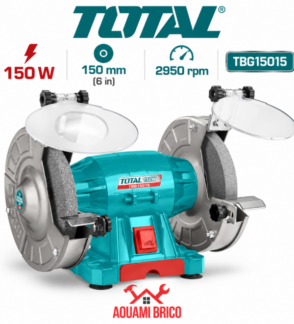 Touret à Meuler TOTAL 150 W – Meules 150 mm
