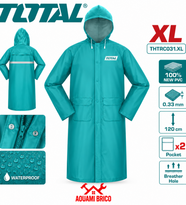 Imperméable de Travail TOTAL Taille XL – Épaisseur 0,33 mm