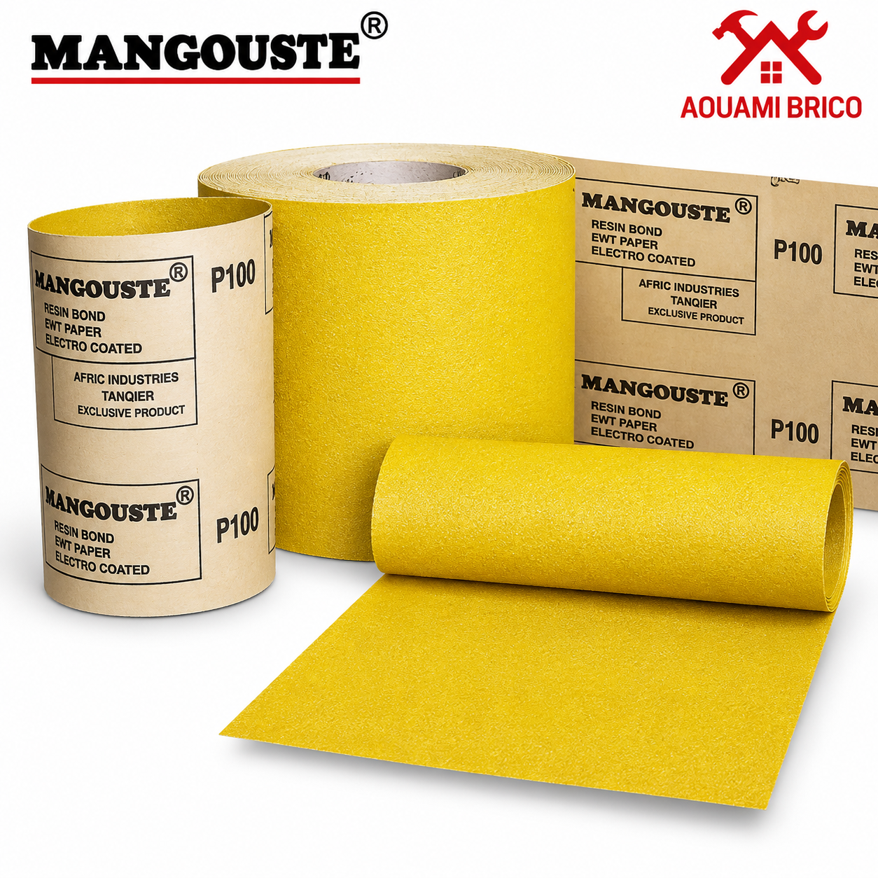PAPIER ABRASIF MANGOUSTE P80
