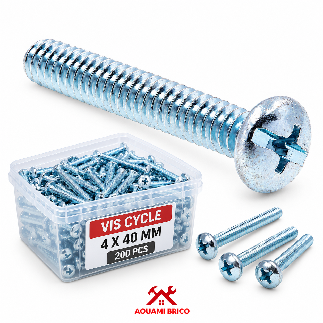 VIS CYCLE 4 X 40 MM – BOÎTE 200 PCS
