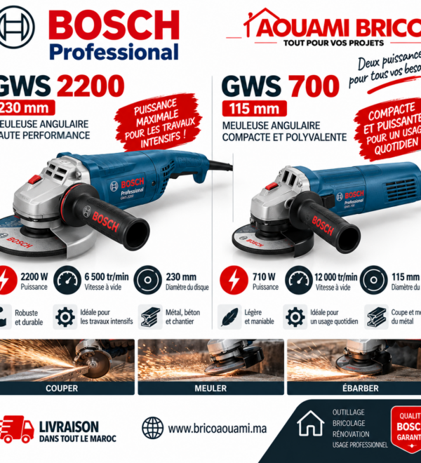 Meuleuses Bosch Professional GWS – 710W & 2200W