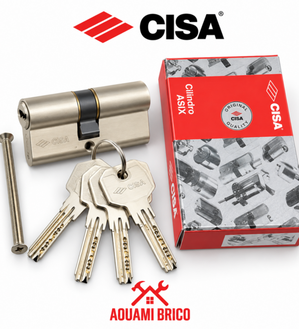 Cylindre de Serrure CISA ASIX 60 mm 30/30 – 5 Clés Réversibles
