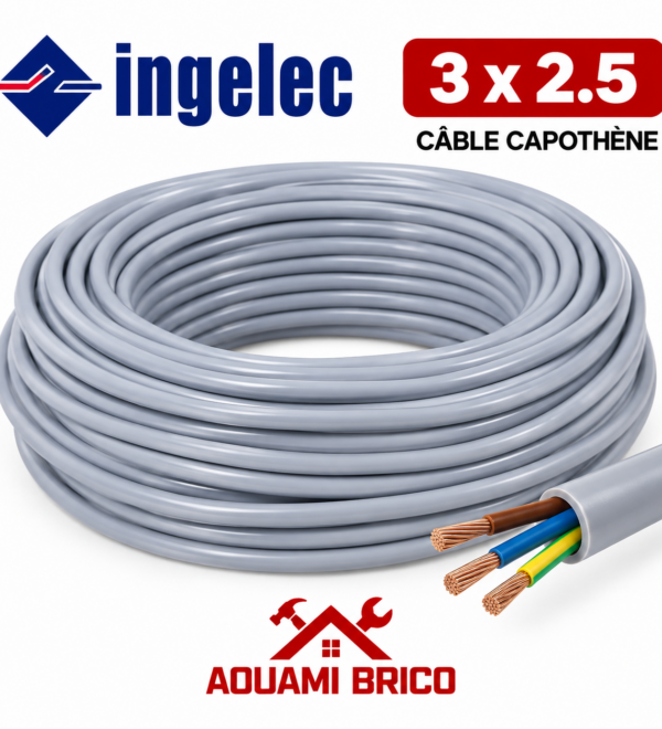 Câble Capothène INGELEC 3 × 2,5 mm² – Câble Électrique Souple