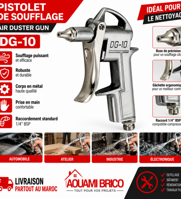 Soufflette Pneumatique DG-10 – Pistolet à Air Comprimé pour Nettoyage