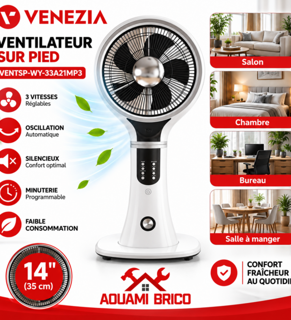 Ventilateur Brumisateur VENEZIA 14" Multifonction