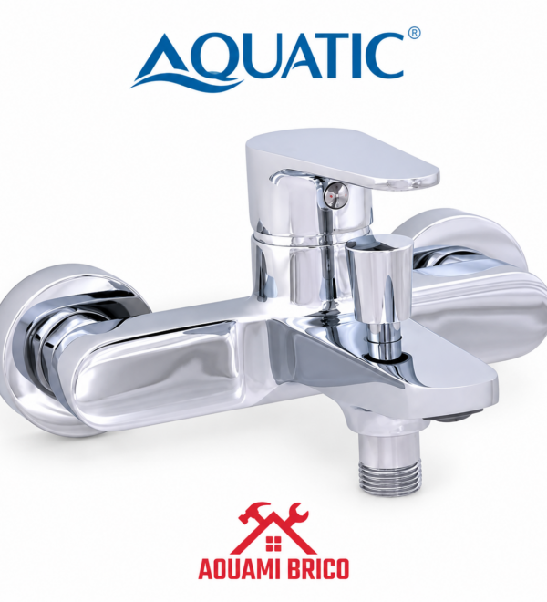 Mitigeur Bain-Douche AQUATIC Chromé – Robinet Mural avec Inverseur