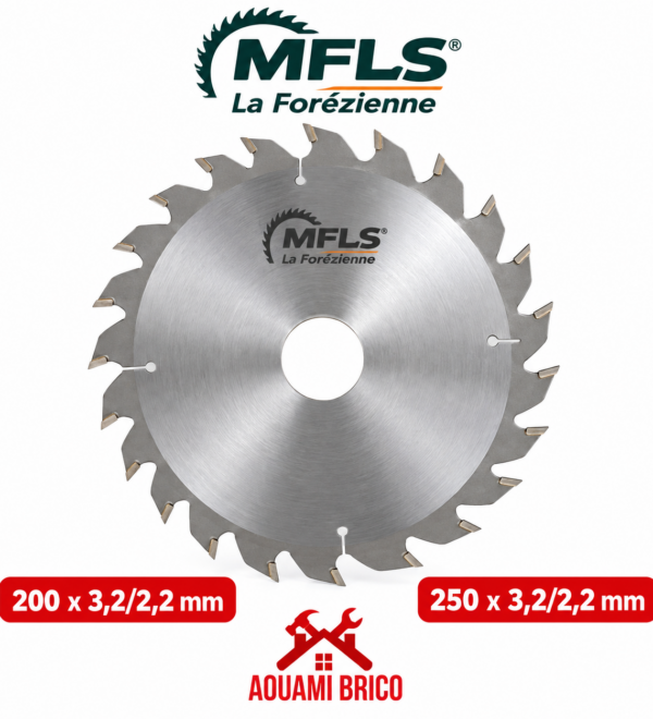 Lame Circulaire Carbure pour Bois – 200 & 250 mm, Épaisseur 3,2/2,2 mm