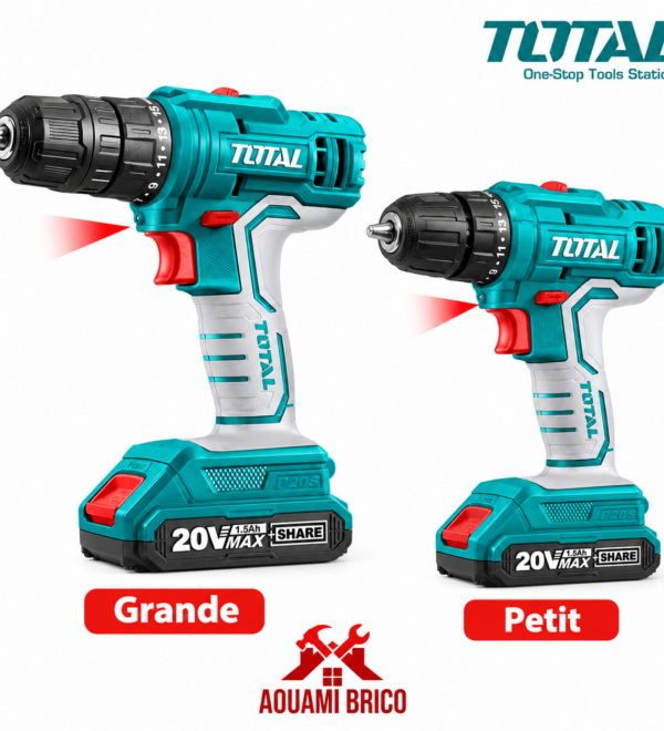Perceuse-Visseuse Sans Fil TOTAL P20S Lithium-Ion 20V – Grande & Petite