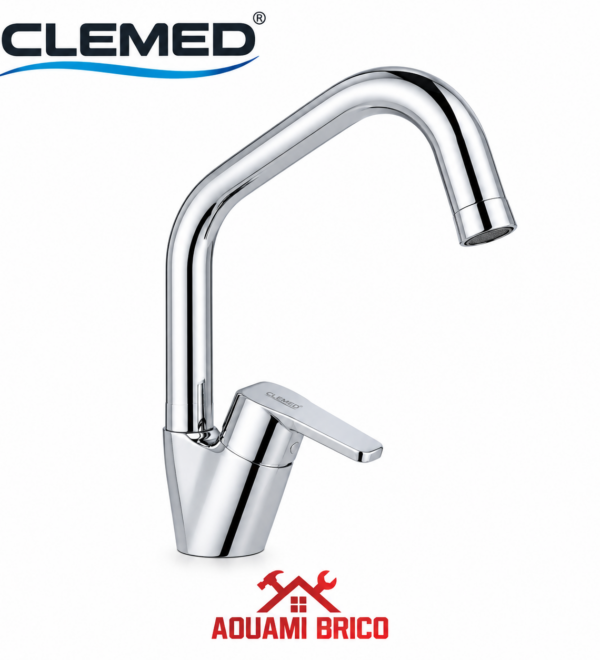 Robinet de Lavabo Haut – Mitigeur avec Bec Courbé