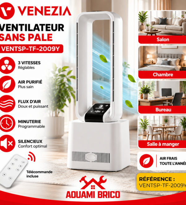 Ventilateur Sans Pales VENEZIA Multifonction avec Télécommande