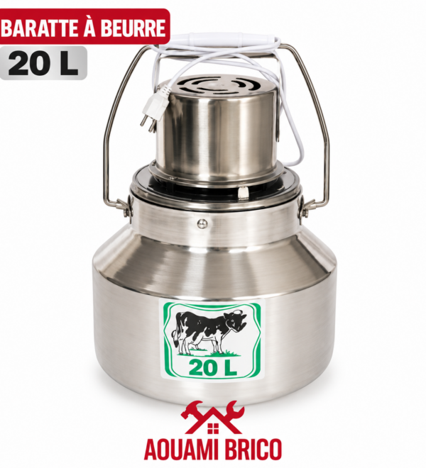 Baratte à Beurre Électrique 20 L – Machine à Baratter le Lait