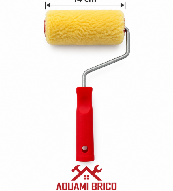 Rouleau de Peinture 14 cm avec Manche – Rouleau pour Murs et Finitions