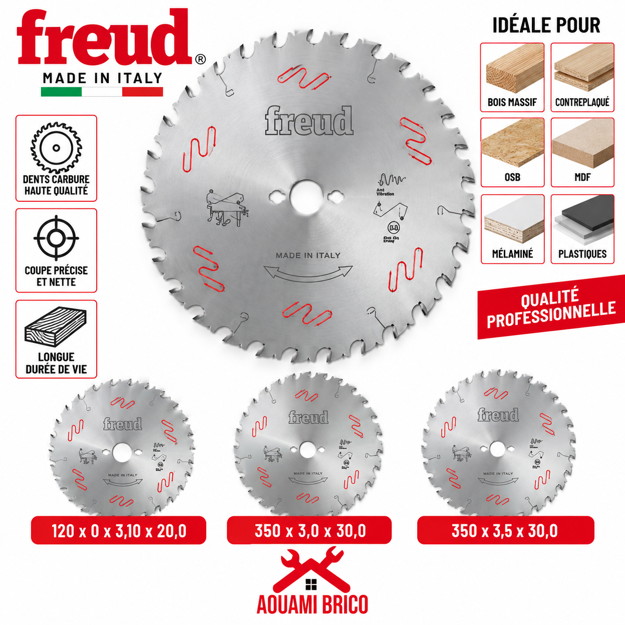 Lame de Scie Circulaire FREUD pour Bois – 120 & 350 mm