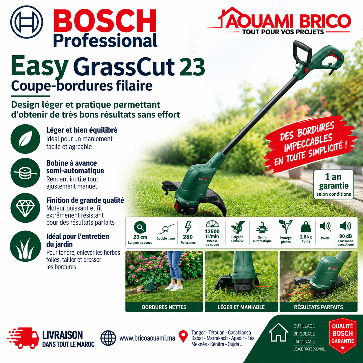Coupe-Bordures Électrique Bosch EasyGrassCut 23 – 280W
