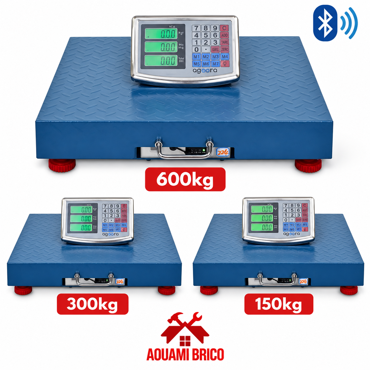 Balance Électronique à Plateforme avec Bluetooth – 150 kg, 300 kg & 600 kg