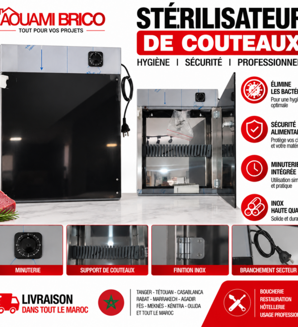 Stérilisateur de Couteaux Professionnel Inox – Pour Boucherie & Cuisine
