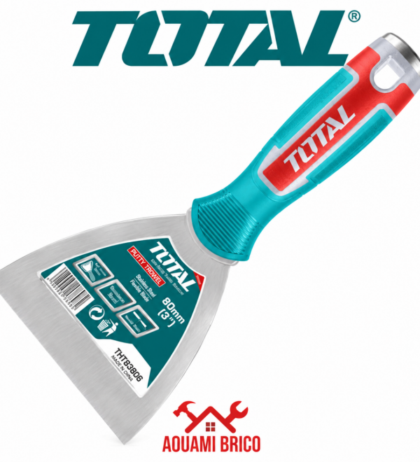 Spatule à Enduit TOTAL 80 mm – Outil de Peintre