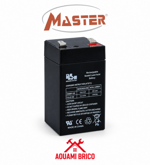 Batterie MASTER 4V 4,5Ah Étanche VRLA – Batterie Rechargeable