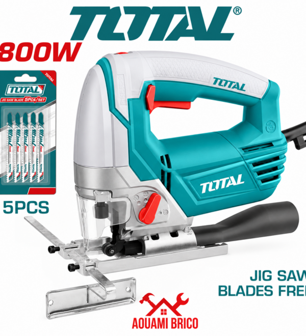 Scie Sauteuse Électrique TOTAL à Vitesse Variable – 400 W & 800 W pour Bois, Métal et Découpe de Menuiserie