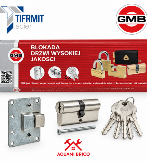Bloque-porte antivol GMB en acier – Dispositif de sécurité renforcé pour porte