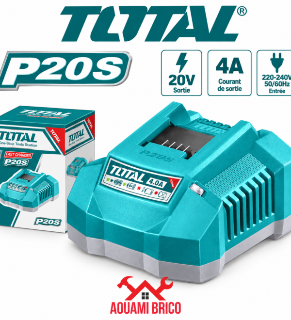 Chargeur Rapide TOTAL P20S 20 V 4 A pour Batteries Lithium-Ion – TFCLI20411E