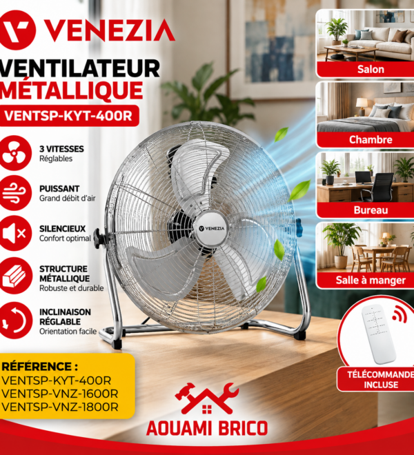 Ventilateur de Sol VENEZIA avec Télécommande