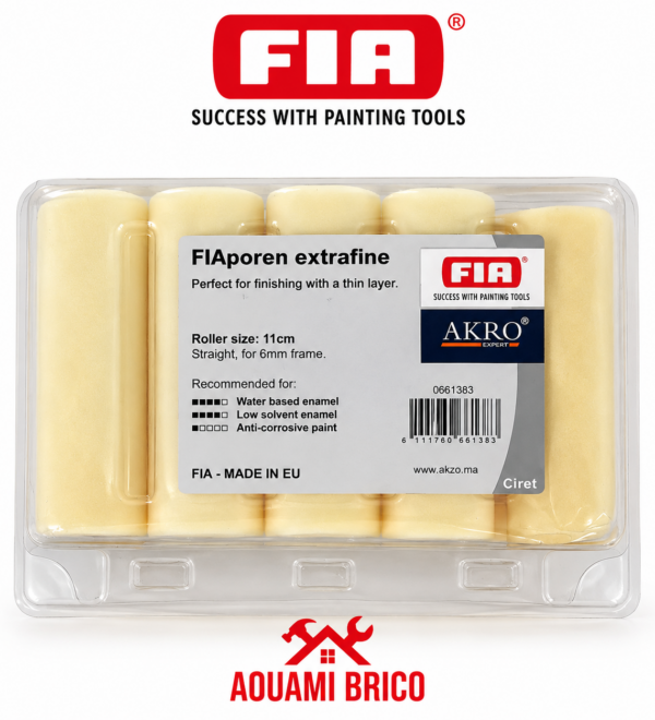 Manchon Rouleau Mousse FIAporen Extrafine FIA 11 cm – Finition Fine
