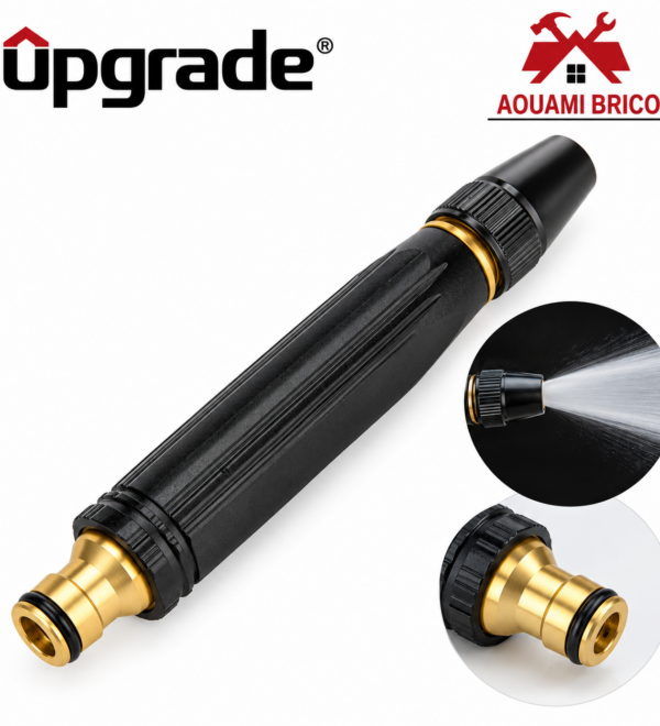 Lance d’Arrosage Métallique UPGRADE – Jet Réglable Haute Pression pour Lavage Auto & Jardin