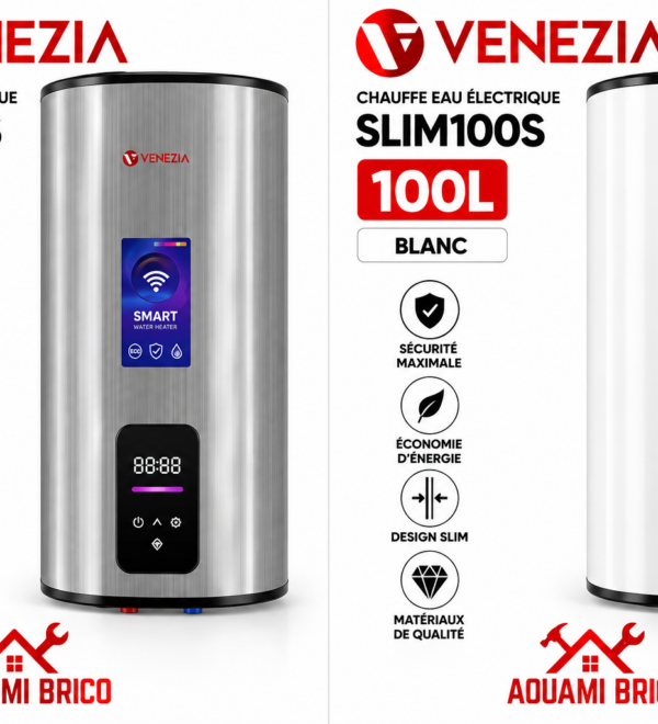 Chauffe-Eau Électrique VENEZIA 100L Slim – Blanc ou Gris